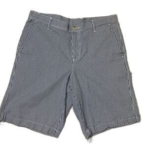 Mens Columbia PFG Navy White Gingham Shorts‎ Fishing Pickleball Outdoors Hiking